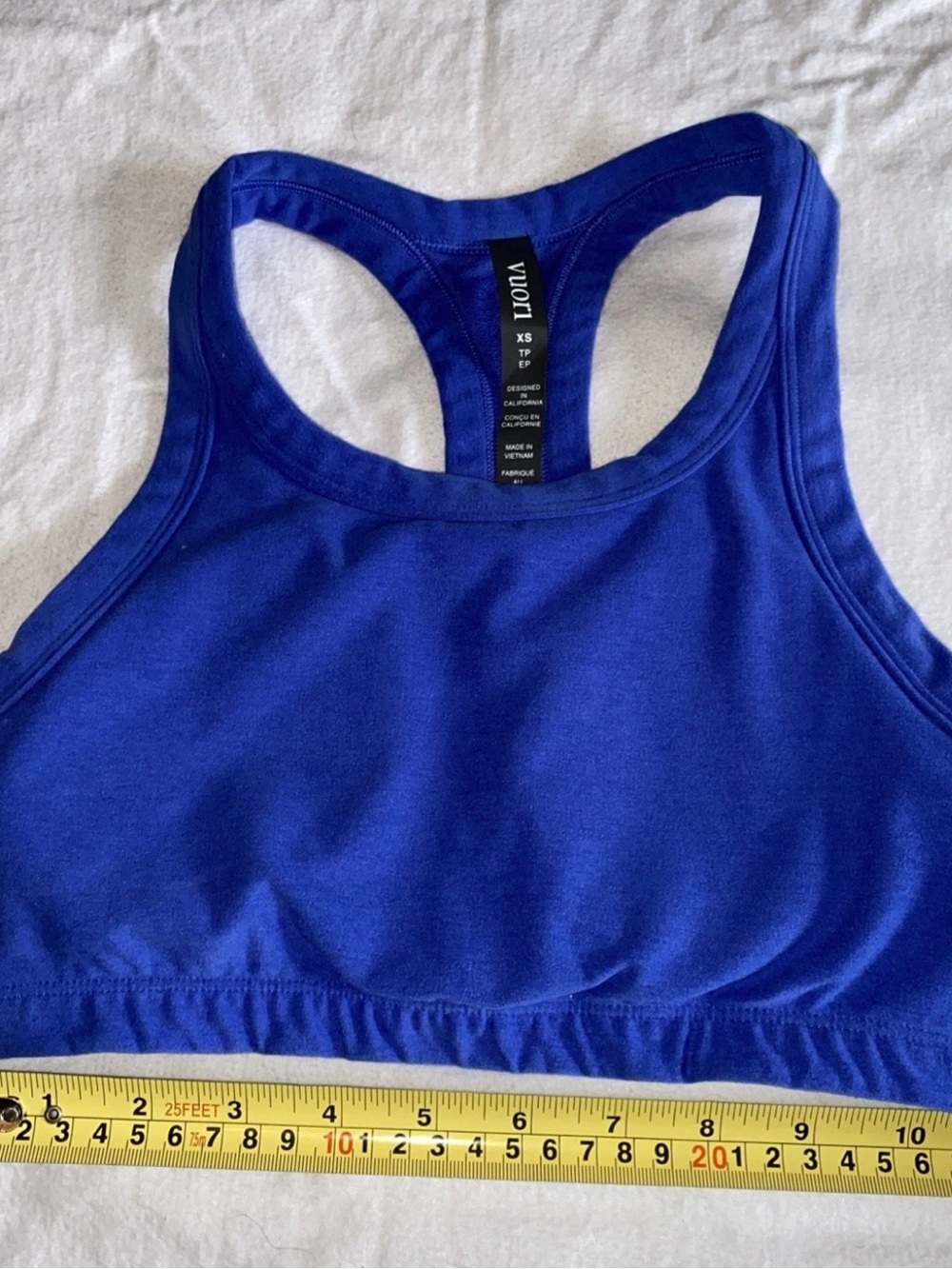 Vuori Cobalt Blue Racerback Sports Bra - Small - J9 - Picture 5 of 11